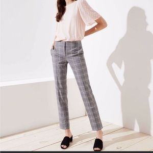 - NWT loft plaid Marisa straight pants 12